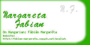 margareta fabian business card